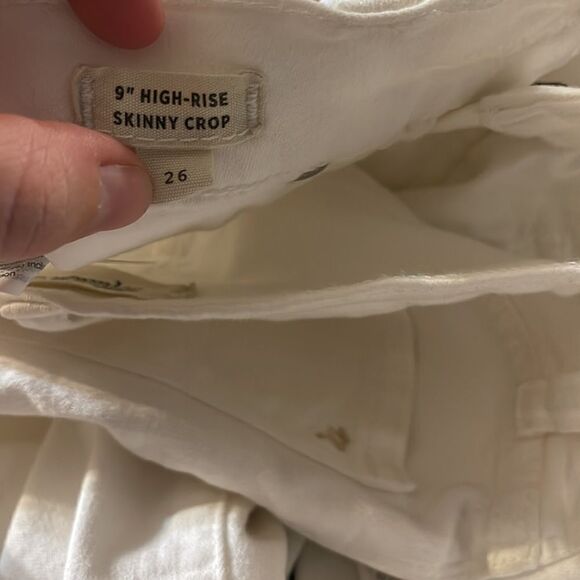 Madewell 9” High Rise Skinny Crop Distressed White 26 - Picture 7 of 7